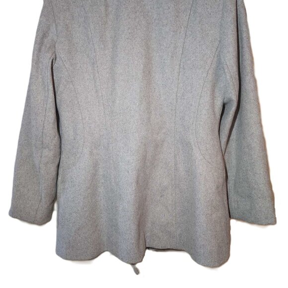 London Fog Wool-blend Jacket Women's Medium, Beige, Plaid Scarf Warm Winter Fall - Picture 12 of 15